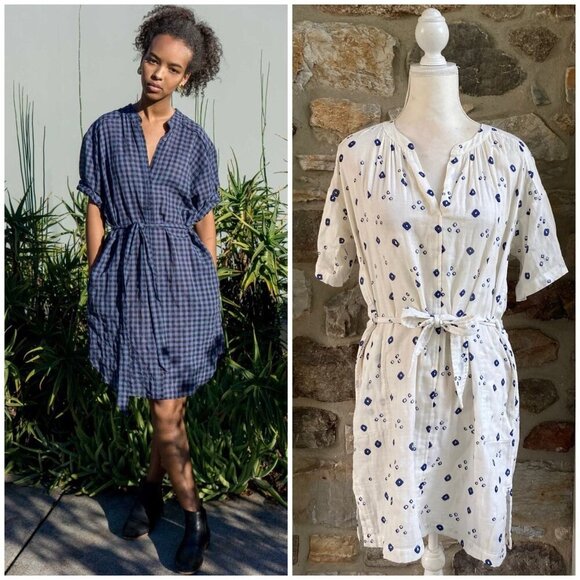 Xirena Cotton V Neck Short Sleeve Mini Dress $253 Womens Extra Small - Picture 1 of 12